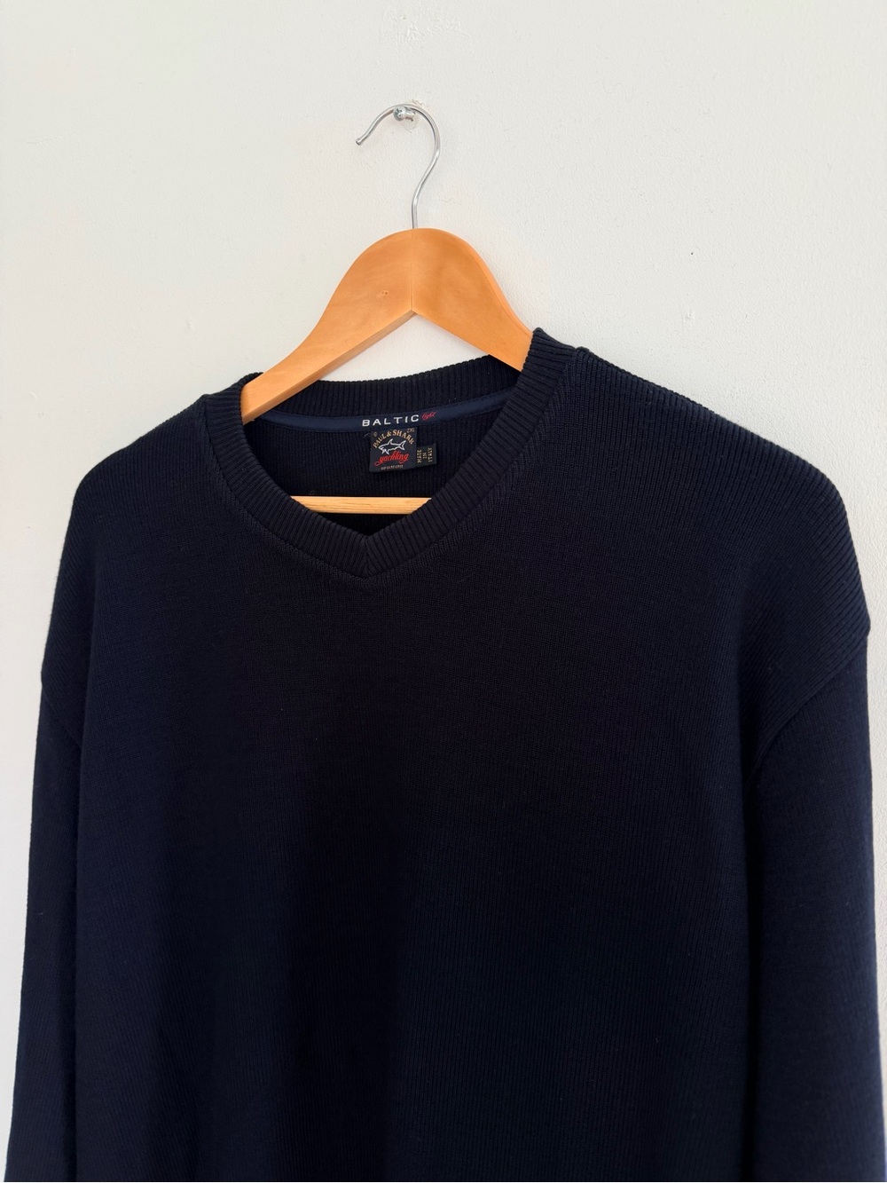 Paul & Shark Navy V-Neck Sweater for Men